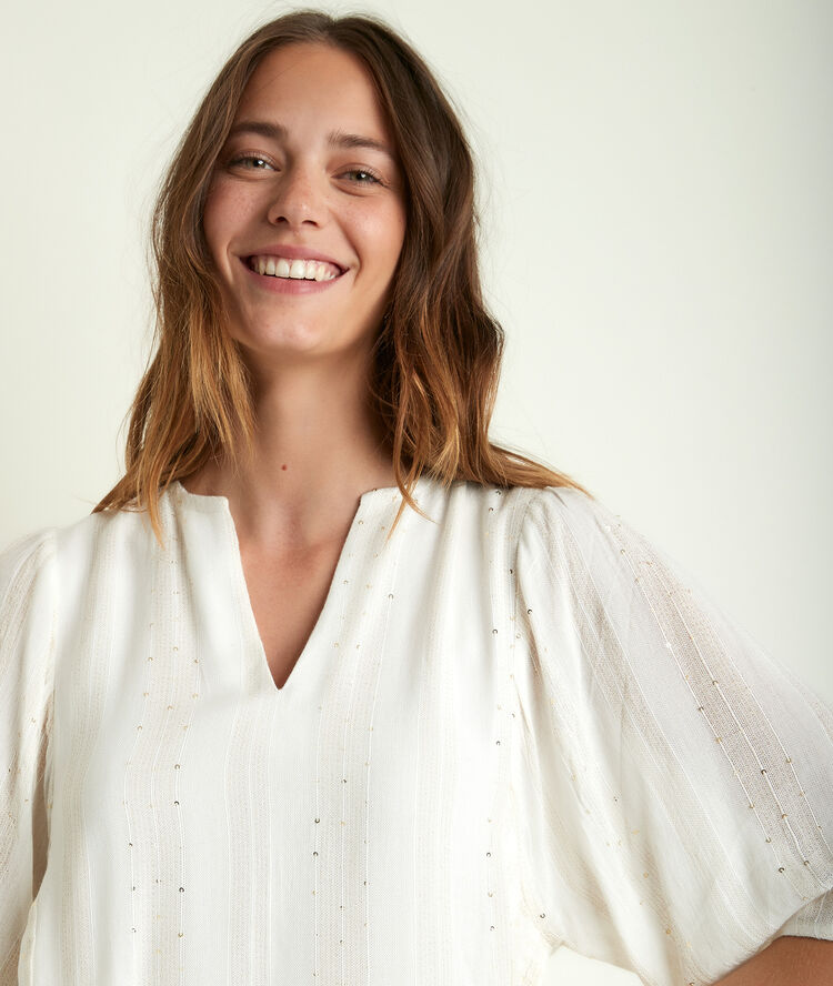 June sequinned blouse.