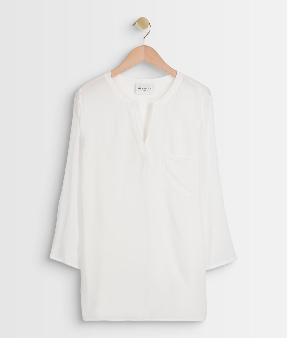 WITNEY two-fabric ecru blouse  PhotoZ | 1-2-3