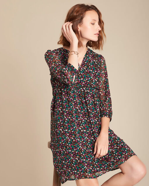 Isaline leaf print dress (1) - Maison 123