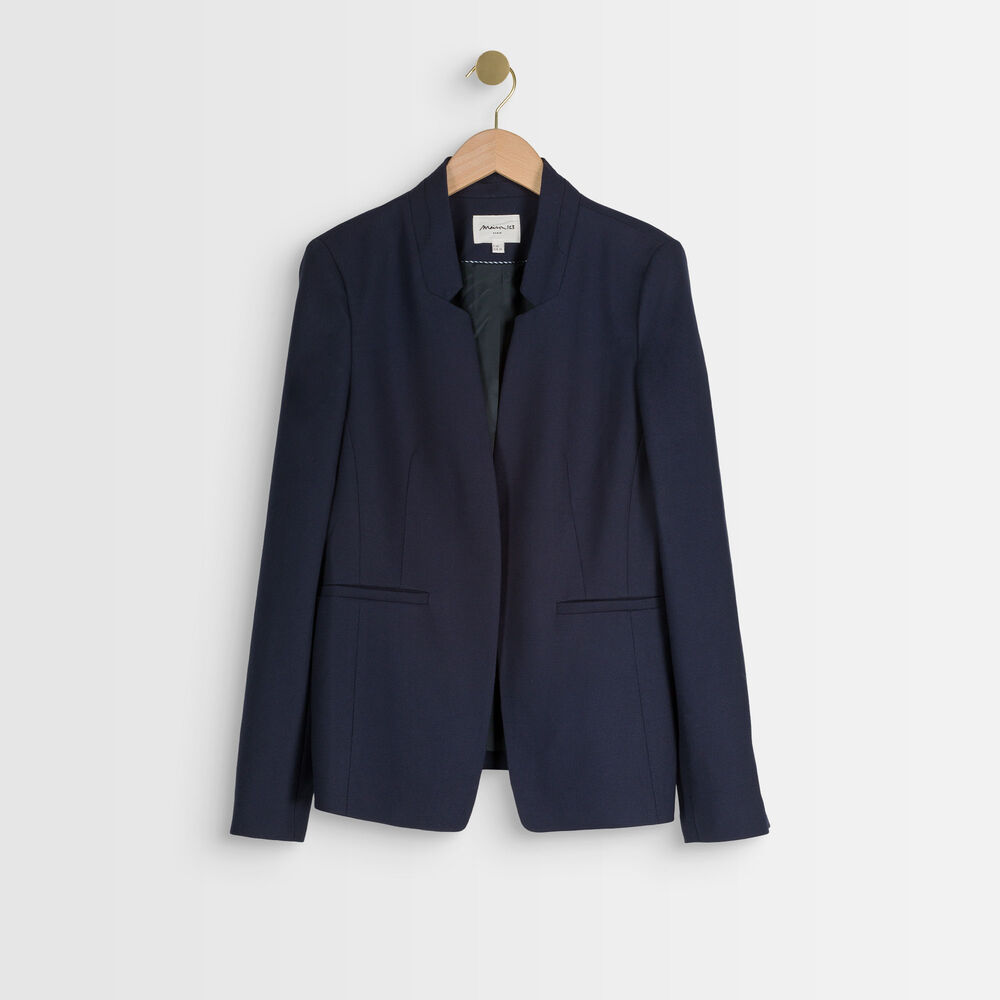 Precious navy piqué jacket marine.