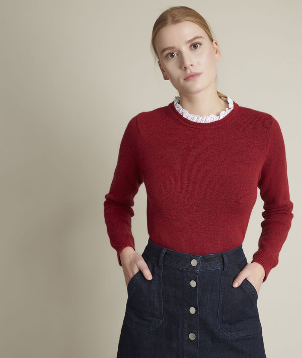 Froufrou patterned collar lurex pullover | 1-2-3 Froufrou patterned collar lurex pullover PhotoZ | 1-2-3