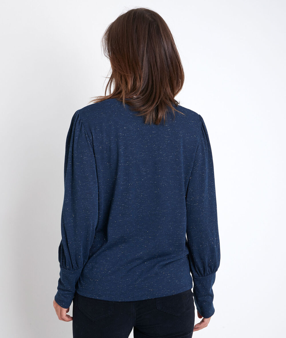 Dandy sequin draped top encre.