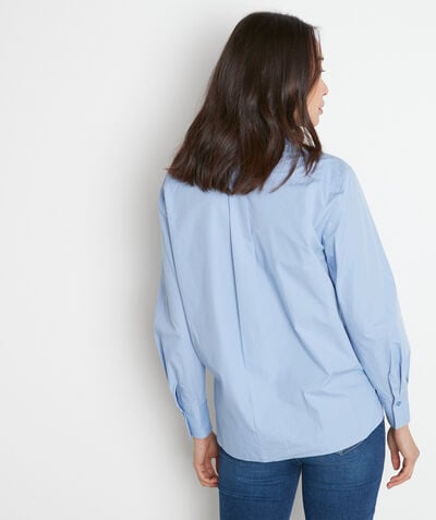 Esmeralda crisp sky blue cotton shirt PhotoZ | 1-2-3
