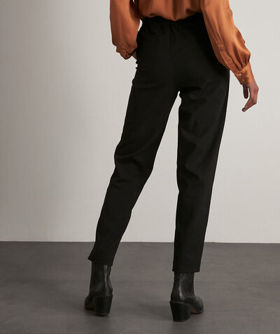Flynn black loose-fit carrot trousers PhotoZ | 1-2-3