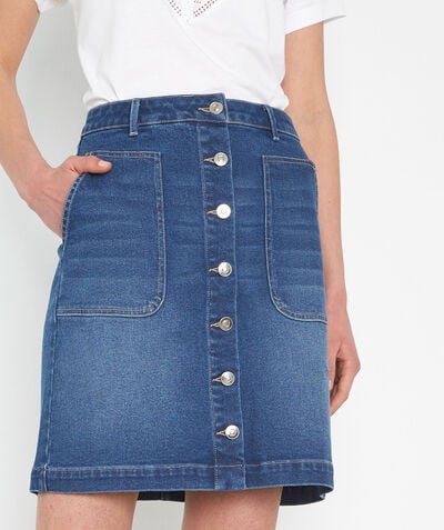 Desiree short denim skirt with buttons PhotoZ | 1-2-3
