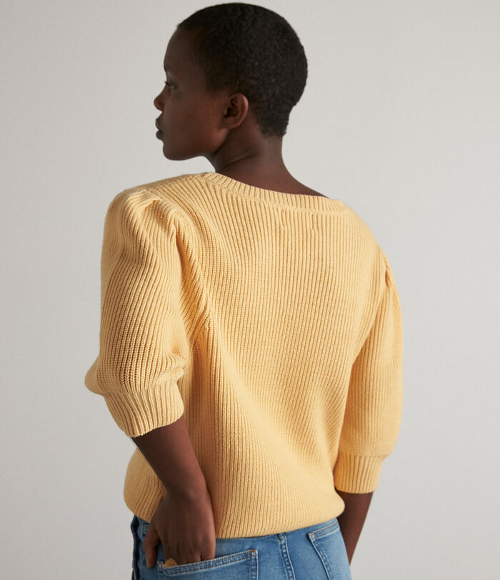 Melissa yellow short-sleeved jumper PhotoZ | 1-2-3