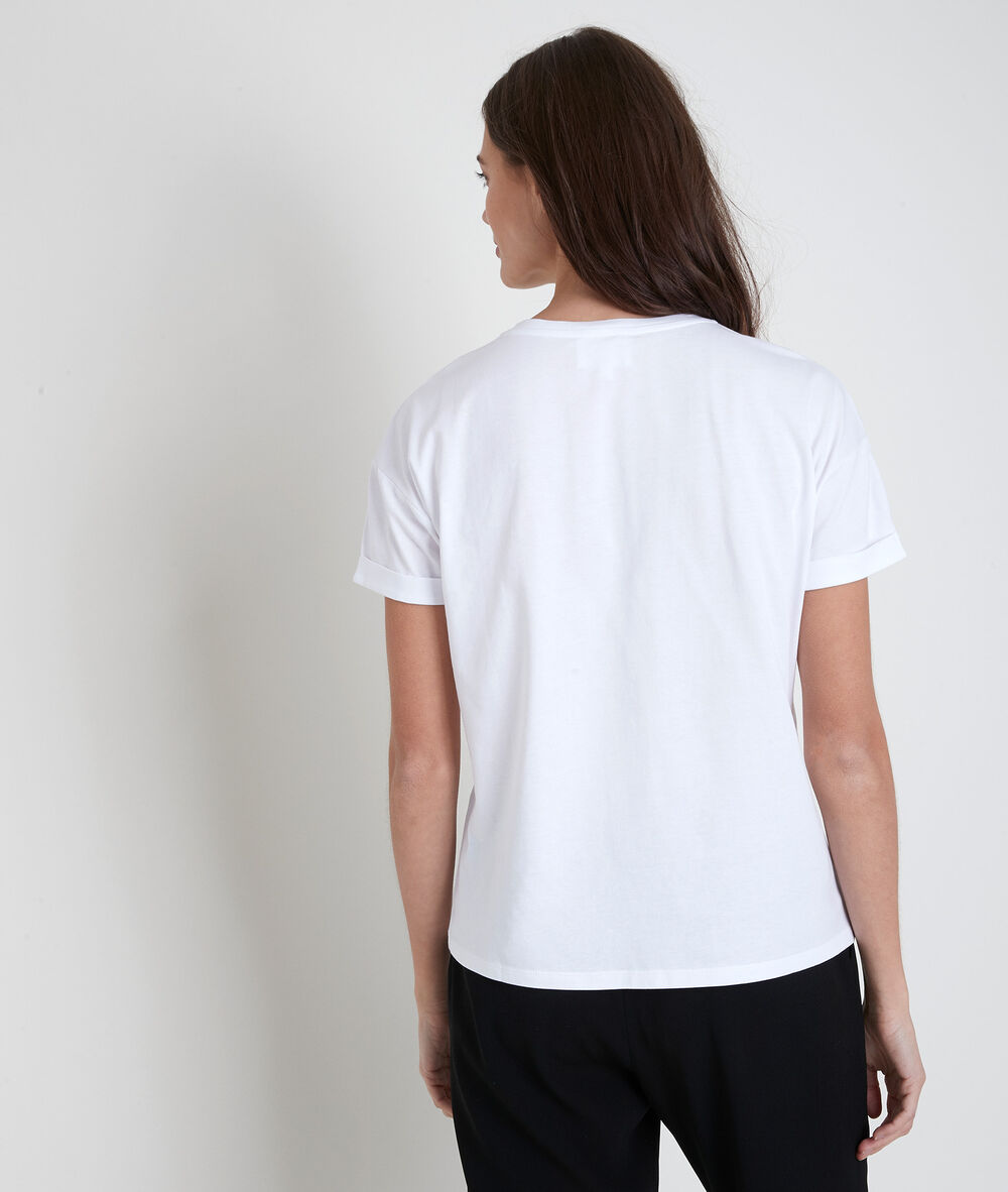 Icare white screen-printed t-shirt blanc.
