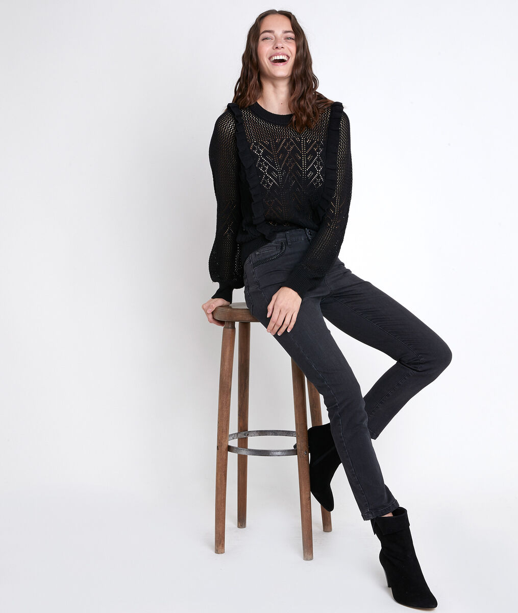 ALOHA openwork ruffle jumper | 1-2-3 ALOHA openwork ruffle jumper PhotoZ | 1-2-3