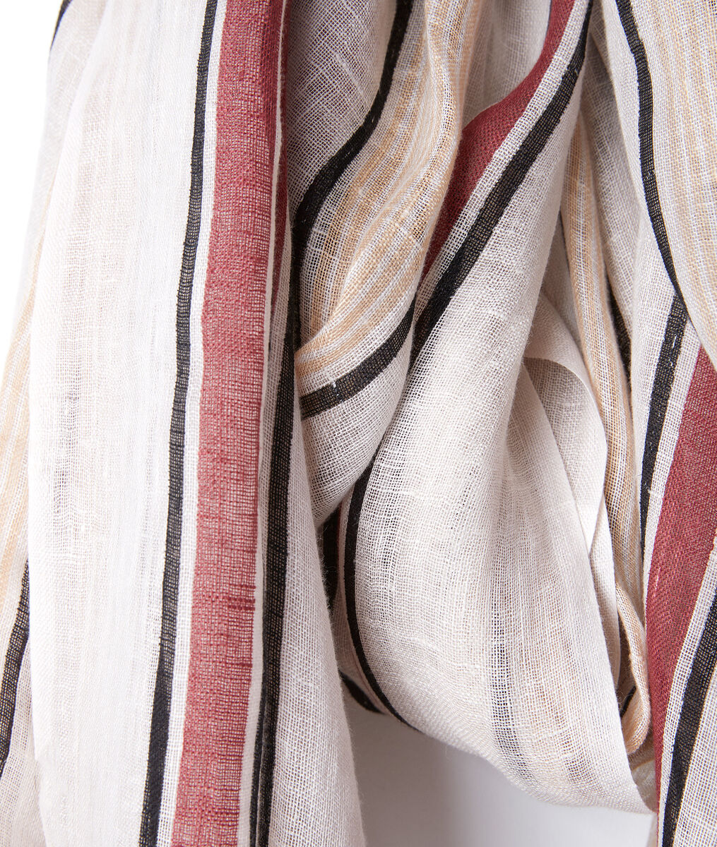 Ben striped linen scarf | 1-2-3 Ben striped linen scarf PhotoZ | 1-2-3