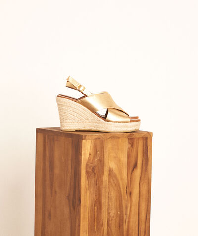Catalina espadrilles with thick golden leather straps PhotoZ | 1-2-3