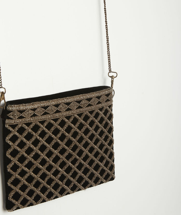 New irene embroidered clutch noir.
