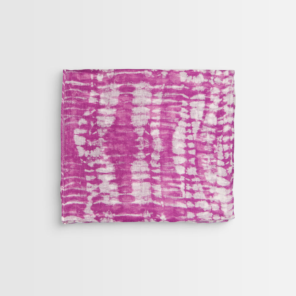 Brad tie-dye linen scarf bougainvilliers.