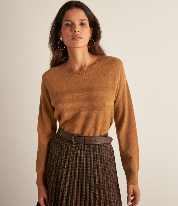 Bettany brown recycled cashmere jumper PhotoZ | 1-2-3