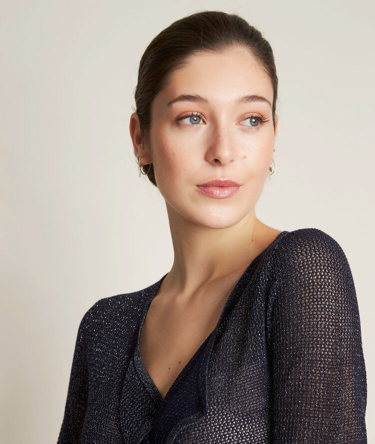 Noisette navy openwork cardigan navy blue.