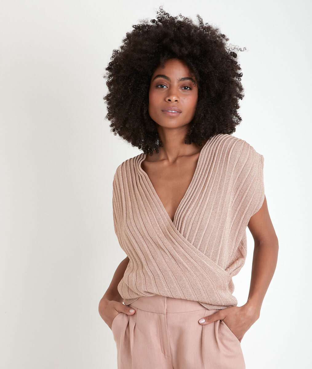 Angele pleated lurex knit top | 1-2-3 Angele pleated lurex knit top PhotoZ | 1-2-3
