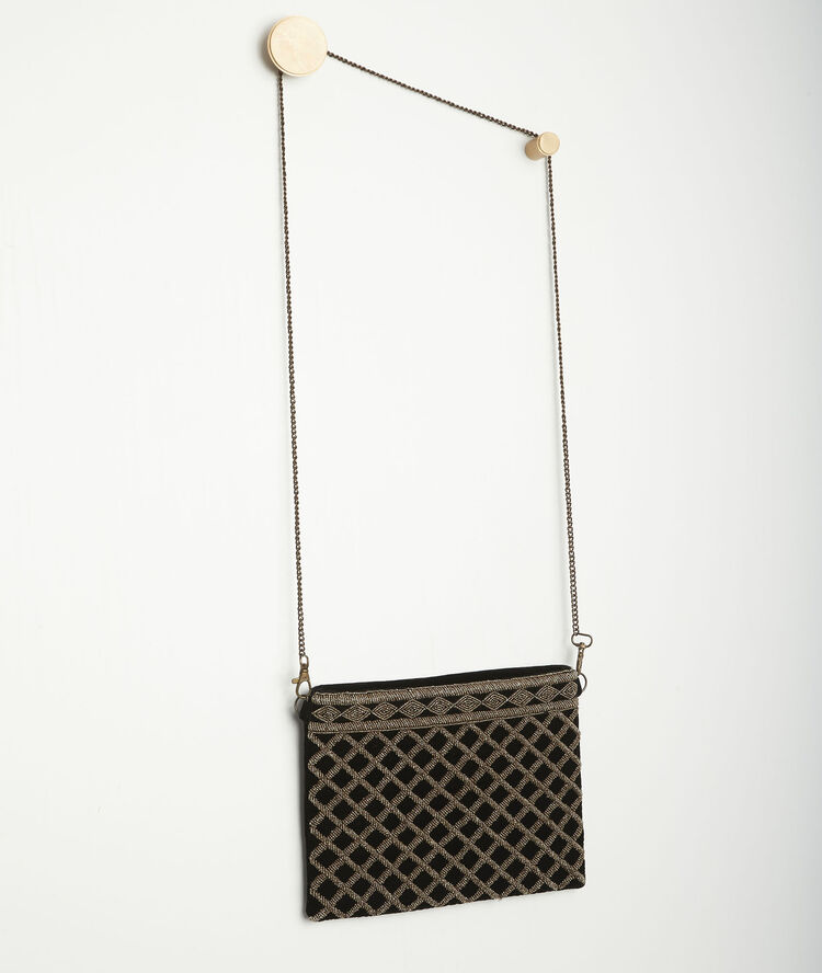 New irene embroidered clutch noir.