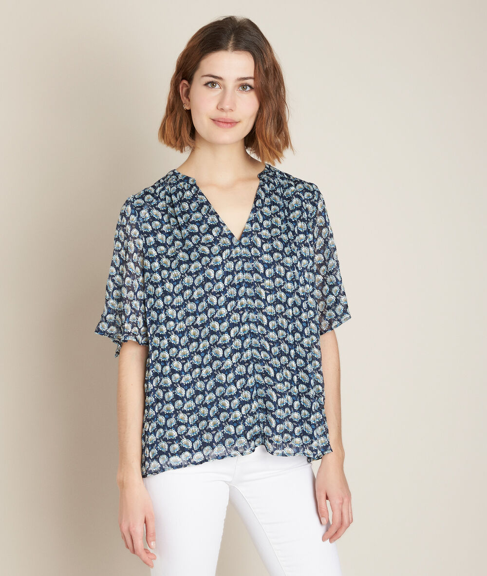 Emma printed blouse chlorophyll.