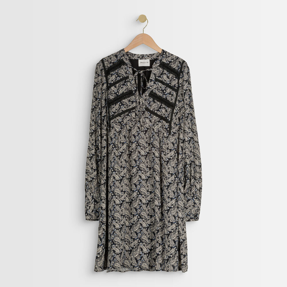 Lois printed dress noir.