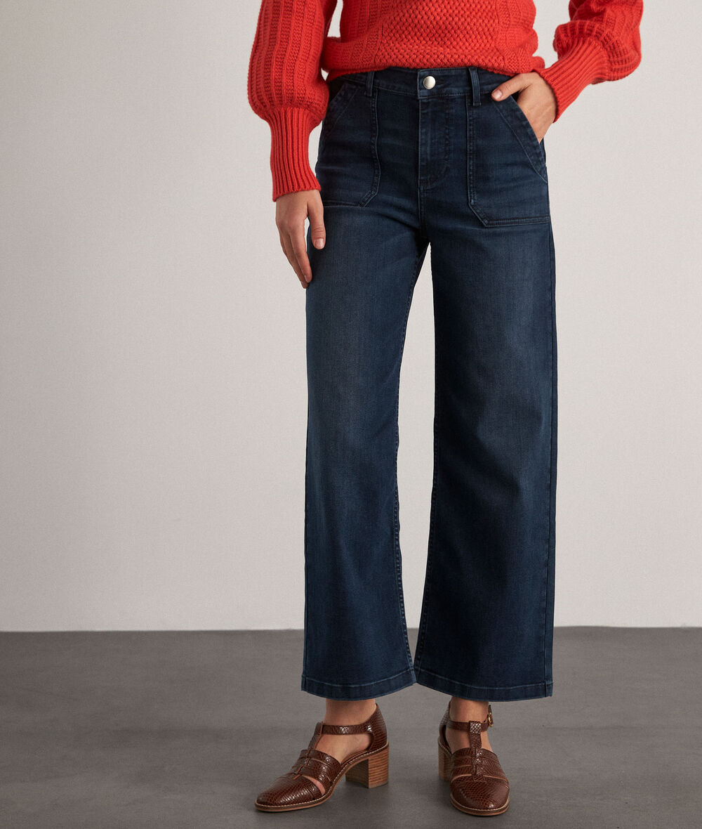 Selyna cropped straight-leg raw denim jeans PhotoZ | 1-2-3