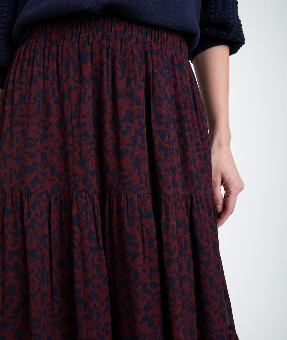 Ginko floral print skirt rose.