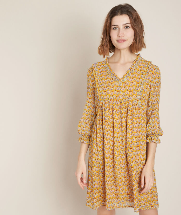 Colombe printed dress saffron.