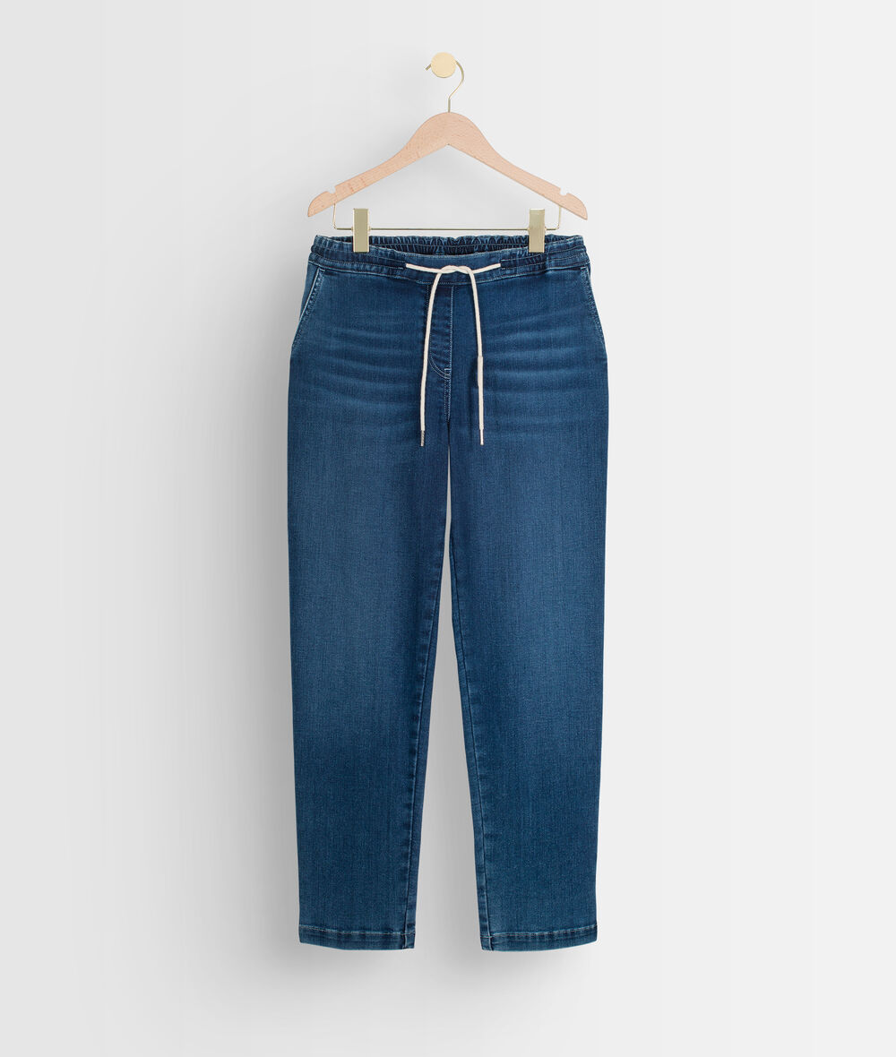 Noor loose-fit blue cotton jeans PhotoZ | 1-2-3