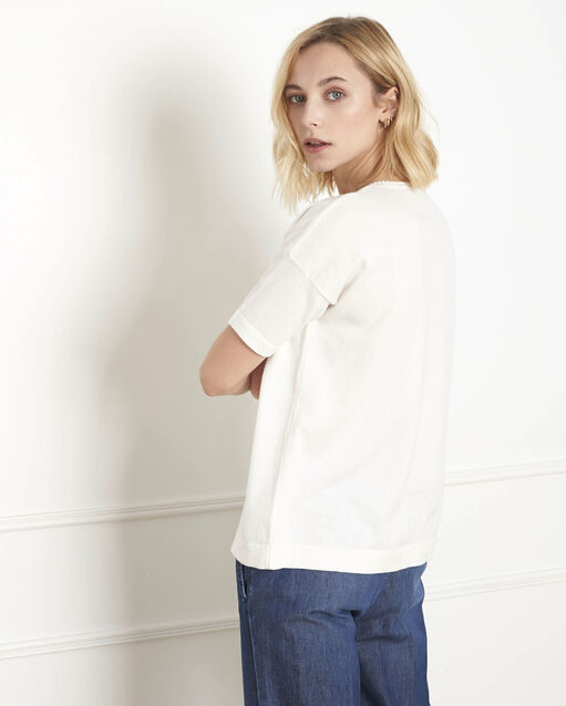 Algodao white organic cotton jumper off white.