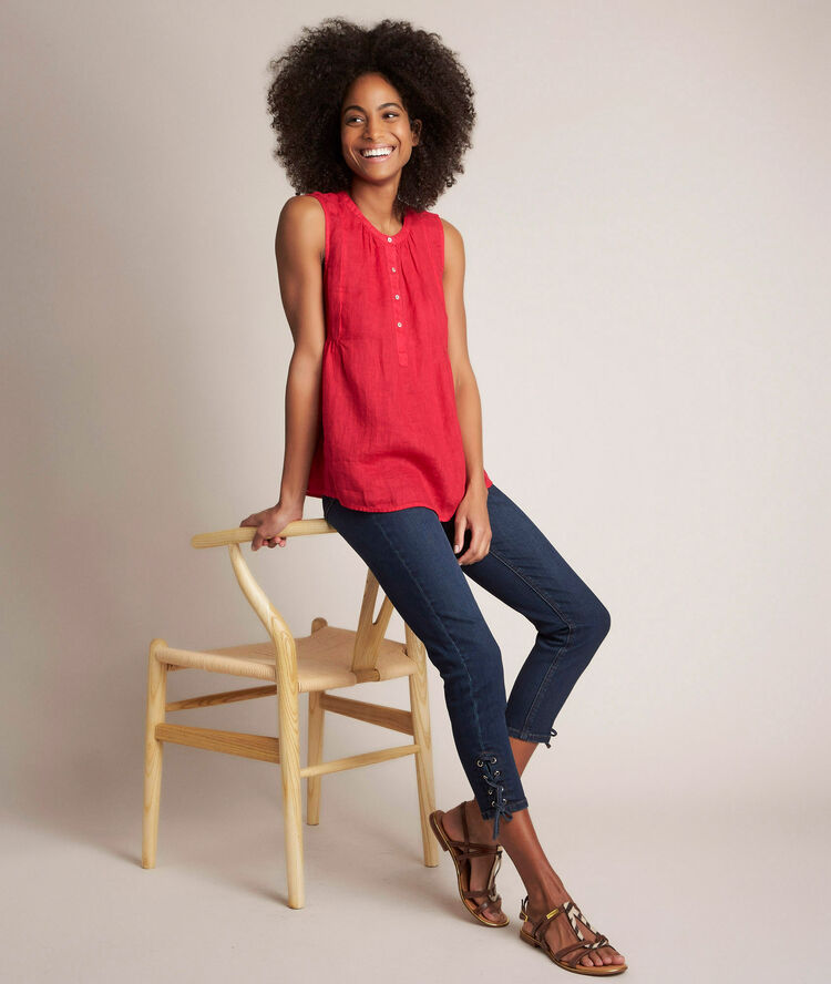 Agatha, the iconic raw slim laced jeans raw denim.