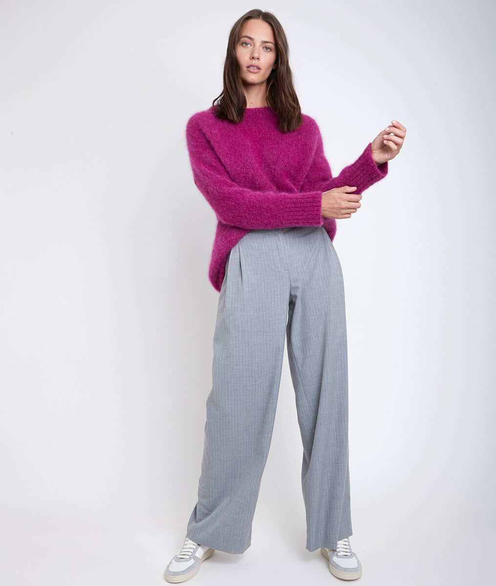 Marcel wide trousers with grey stripes | 1-2-3 Marcel wide trousers with grey stripes PhotoZ | 1-2-3