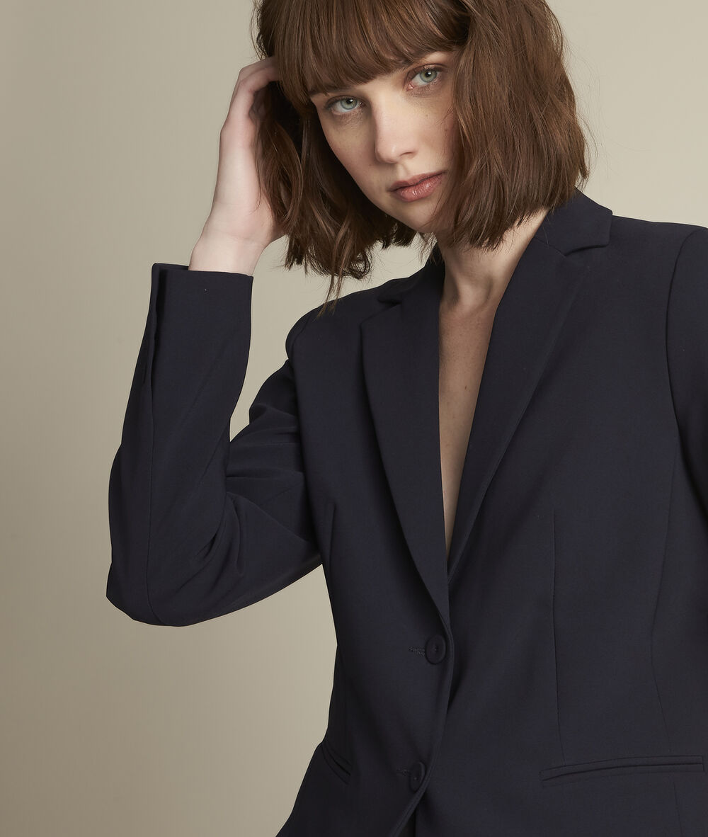 Sarry microfibre jacket navy blue.