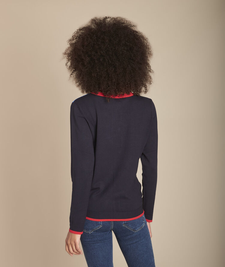 Fitness navy colourblock cardigan navy.