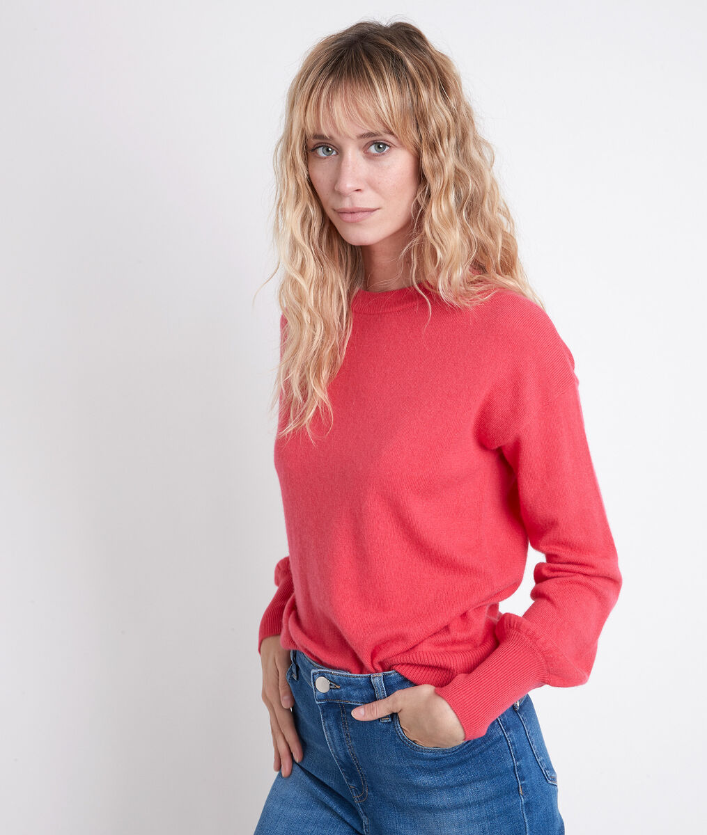 ALANIS pink wool and cashmere jumper | 1-2-3 ALANIS pink wool and cashmere jumper PhotoZ | 1-2-3