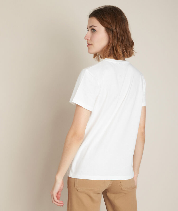 Dream screen-printed organic cotton t-shirt white.