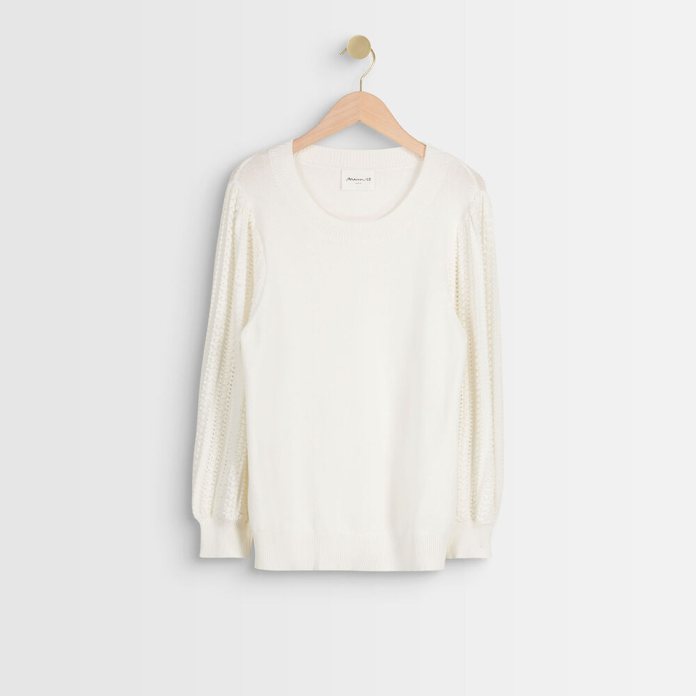 Aube ecru decorative knit jumper ecru.