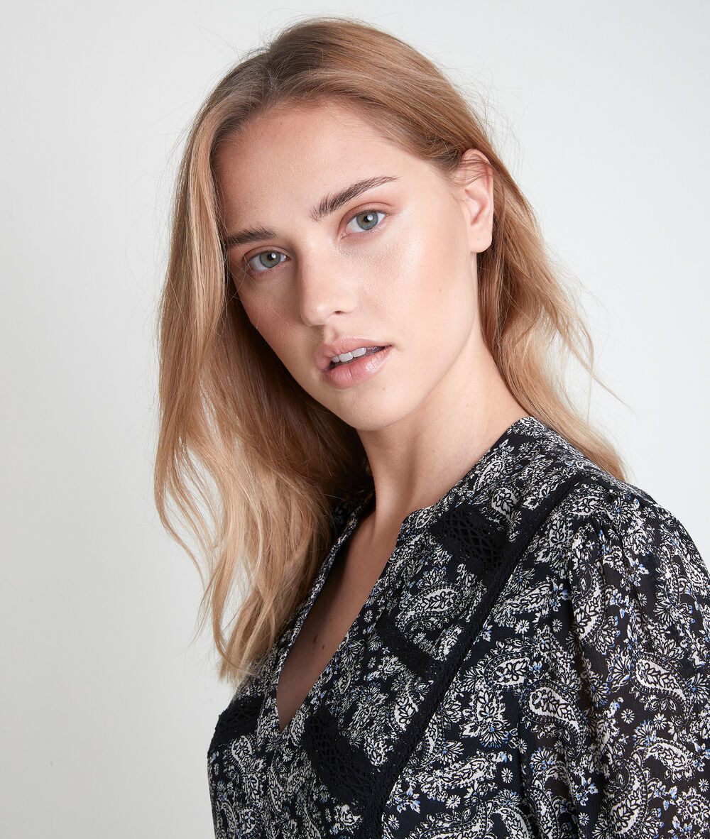 Lois printed dress noir.