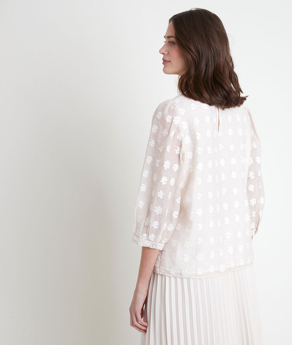 Tahel ecru embroidered top ecru.