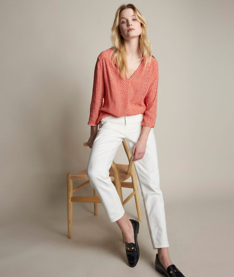 Eclipse printed blouse poppy.