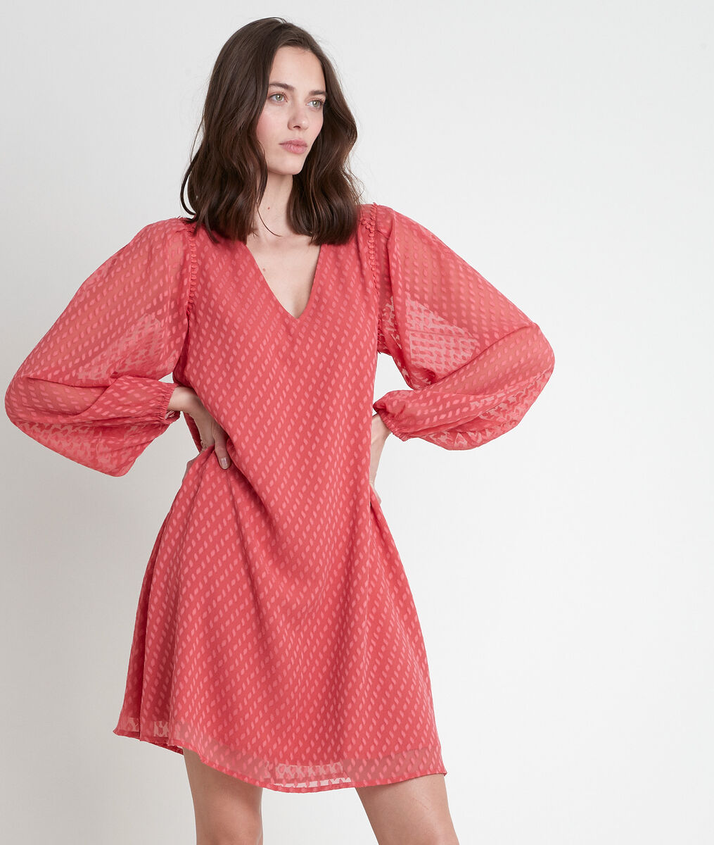 MARCIA coral plumetis dress | 1-2-3 MARCIA coral plumetis dress PhotoZ | 1-2-3
