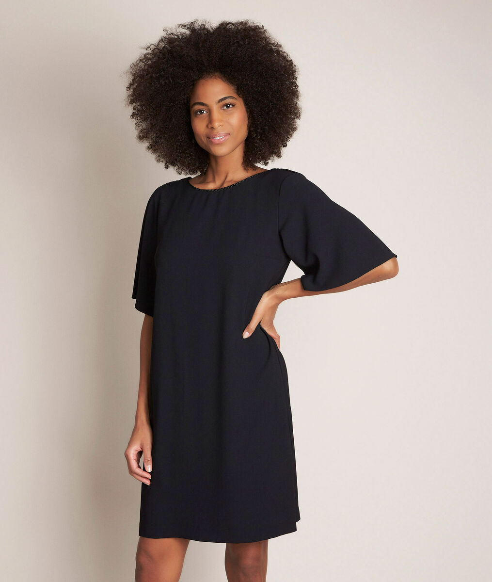 Celia straight black dress | 1-2-3 Celia straight black dress PhotoZ | 1-2-3