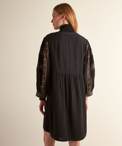 Haelle black embroidered short dress PhotoZ | 1-2-3