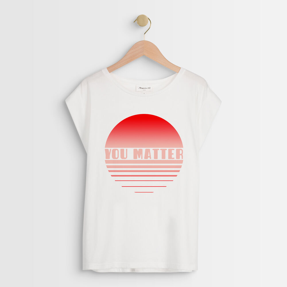 Inno ecru printed t-shirt ecru.
