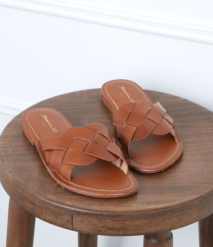 Gemy leather mules