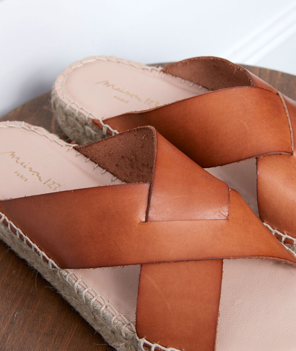 Gabriella camel mules bronze.