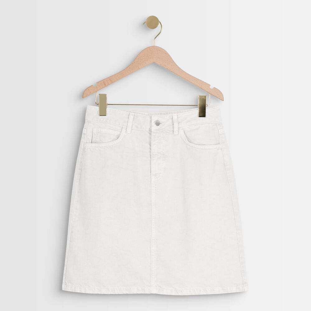 Etoile ecru denim skirt ecru.