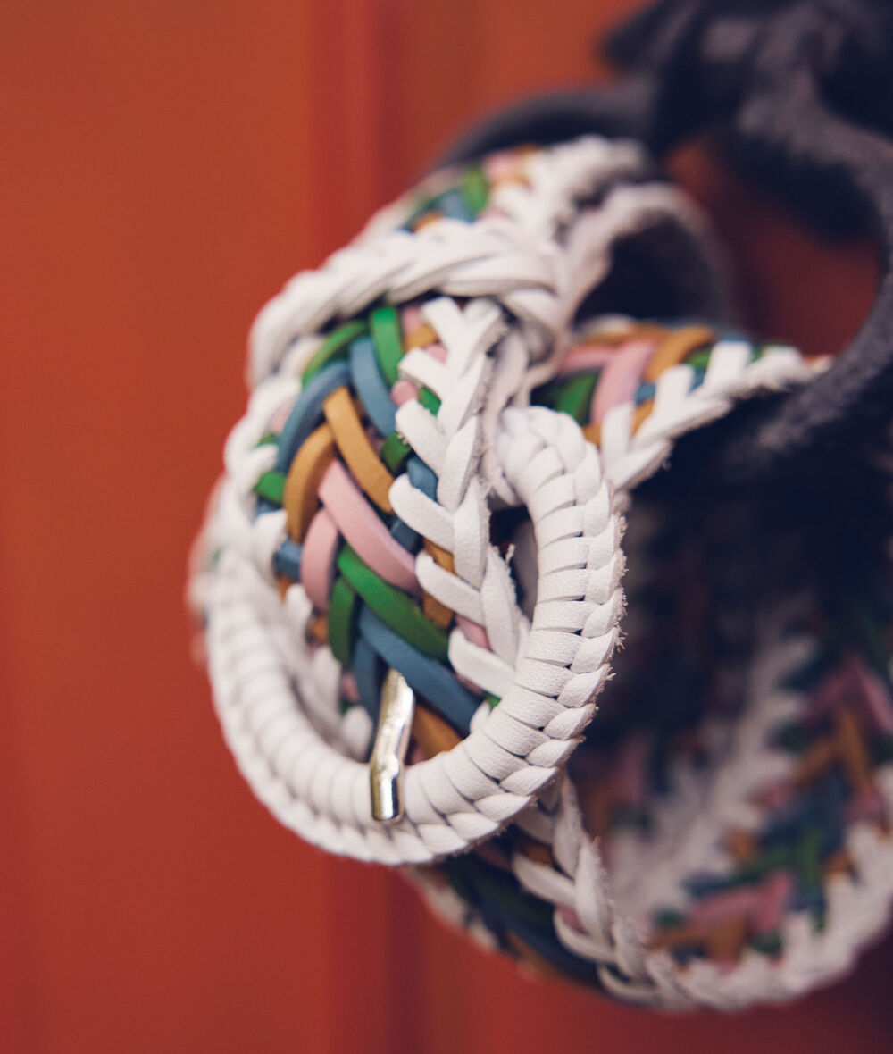Basil colourful braided leather belt PhotoZ | 1-2-3
