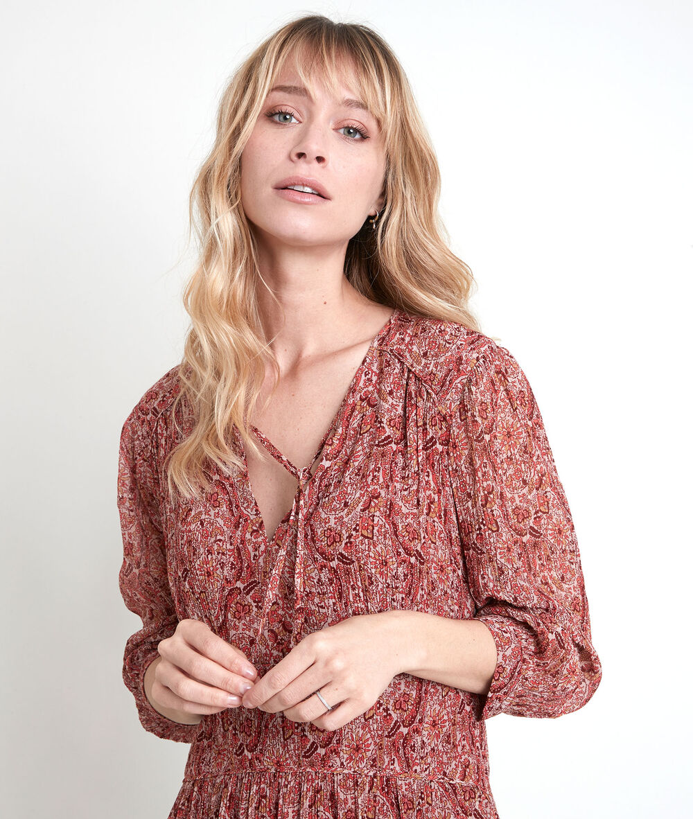 Ludmilla beige print dress beige.
