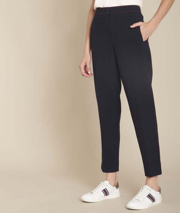 Ermel navy compact trousers | 1-2-3 Ermel navy compact trousers PhotoZ | 1-2-3