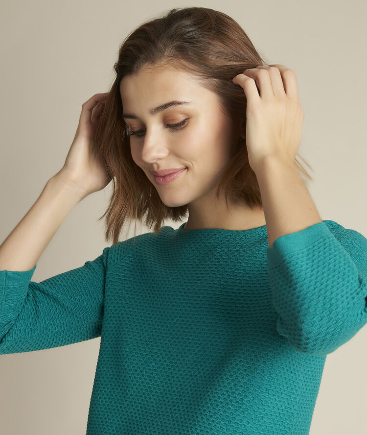 Delta emerald green boatneck jumper sage.