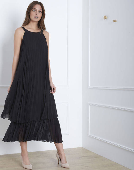 Nice black long pleated dress | 1-2-3 Nice black long pleated dress PhotoZ | 1-2-3