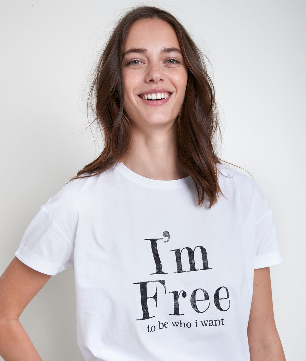 Icare white screen-printed t-shirt blanc.